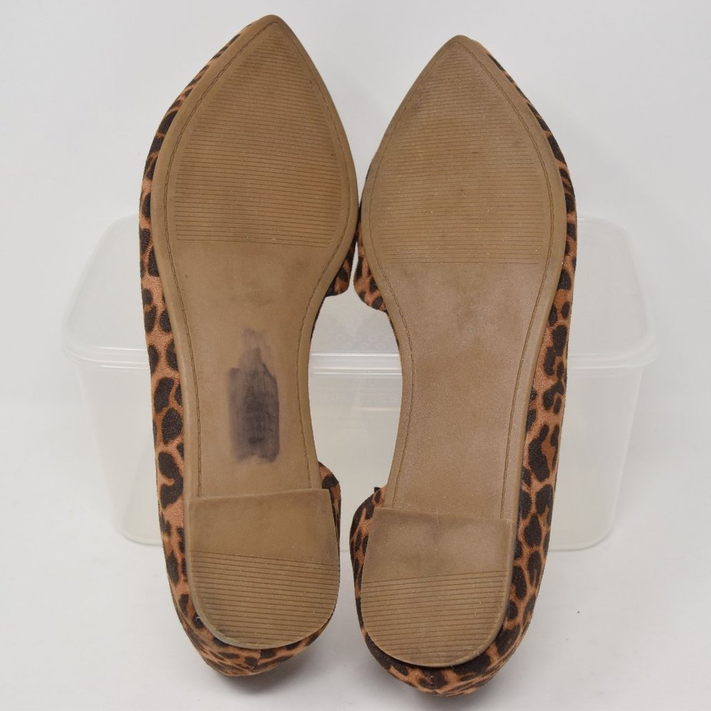 Torrid Leopard D'Orsay Flat 10 W Animal Print Shoe Ballet Slip On Closed Toe - Picture 5 of 11